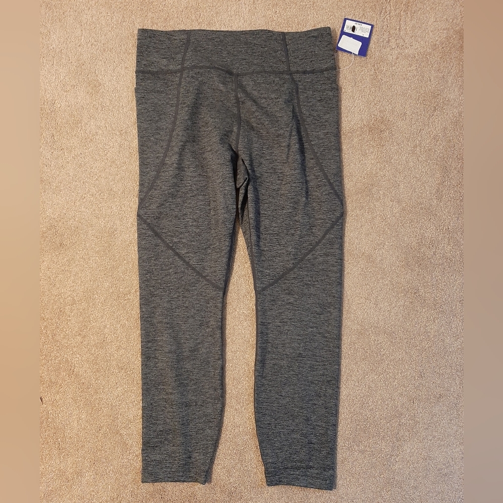 NWT Joy Lab Soft Brushed Fleece Leggings Charcoal Heather L